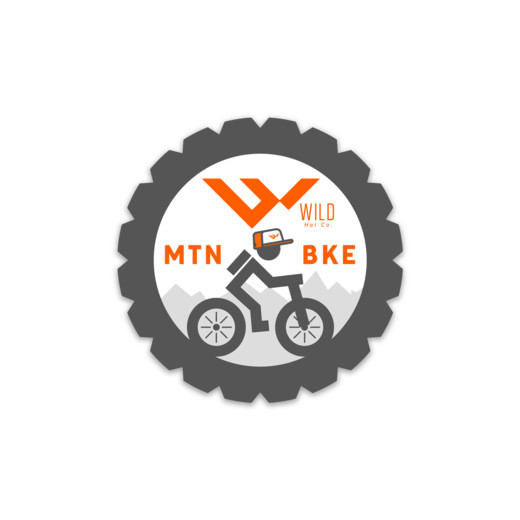 mountain bike sticker - wild hat company